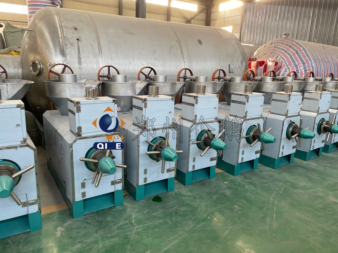 郑州企鹅新型茶籽榨油机 先进设备榨好油(图1) 茶籽榨油机